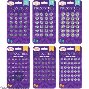 Sewing Box Press Studs Assorted
