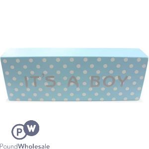 It's A Boy' Blue With Dots Plaque 20cm