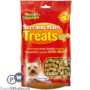 Munch &amp; Crunch Serrano Ham &amp; Cheese Dog Treats 205G CDU