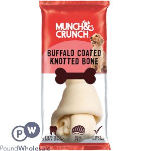 Munch & Crunch Buffalo-Coated Knotted Dog Bone