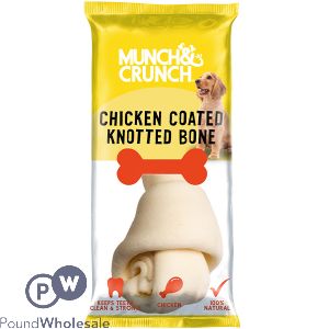 Munch & Crunch Chicken-coated Knotted Dog Bone