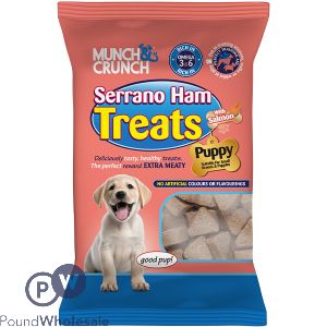 Munch & Crunch Serrano Ham & Salmon Puppy Treats 150g