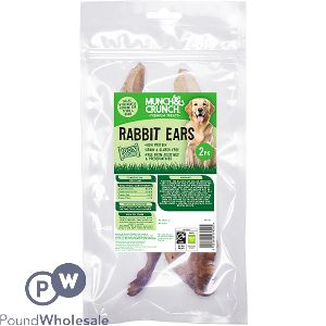 Munch & Crunch 100% Natural Rabbit Ears Dog Treats 2 Pack