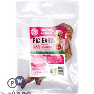 Munch & Crunch 100% Natural Pig Ears Dog Treats 2 Pack