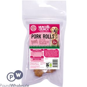 Munch & Crunch 100% Natural Pork Rolls Dog Treats 2 Pack