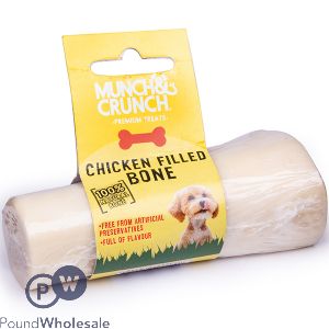 Munch & Crunch Chicken-filled Dog Bone 4"