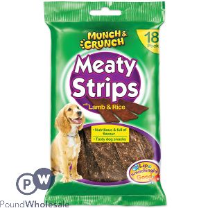 Munch &amp; Crunch Meaty Strips Lamb/Rice 18 Pack