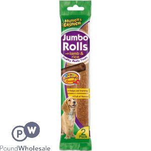 Munch & Crunch Jumbo Rolls With Lamb & Rice 2 Pack