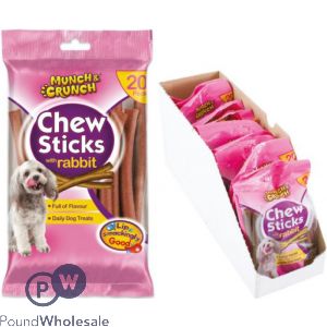 Munch & Crunch Chew Sticks With Rabbit 20 Pack CDU