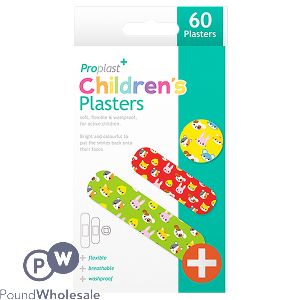 Proplast Assorted Children's Plasters 60 Pack
