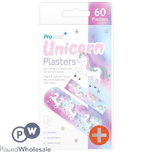 Proplast Assorted Unicorn Plasters 60 Pack