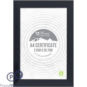 Home Collection Black A4 Certificate Photo Frame 21cm X 29.7cm