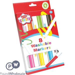 Kids Create 8 Washable Colouring Markers