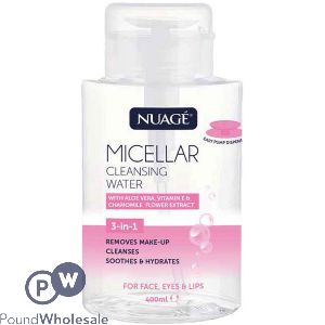 Nuage 3-in-1 Pump Action Micellar Cleansing Water 400ml