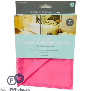 Microfibre Glass & Window Suede Cleaning Cloth 2 Pack