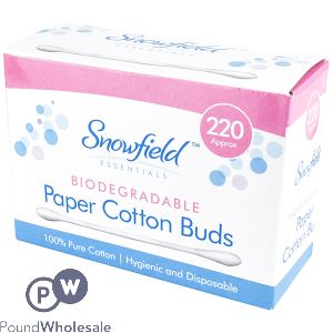 Snowfield Biodegradable Paper Cotton Buds Approx 220