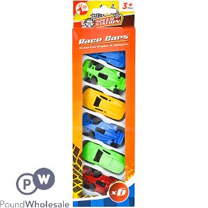 Red Deer Toys Assorted Race Cars 6 Pack