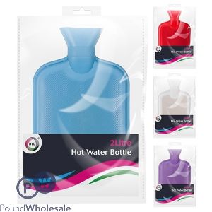 DID HOT WATER BOTTLE ASSORTED COLOURS 2L