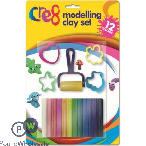 Cre8 Assorted Colour Modelling Clay Set