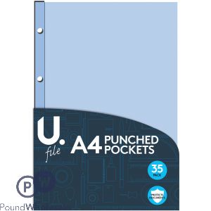 U. A4 Punch Pockets 35 Pack