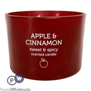 Pan Aroma Apple & Cinnamon Coloured Jar Candle 85g