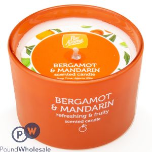Pan Aroma Bergamot & Mandarin Scented Coloured Jar Candle 85g