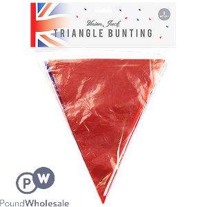 Pop PVC Union Jack Solid Triangle Bunting 8m