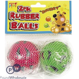 Pets Play Rubber Balls 2pk