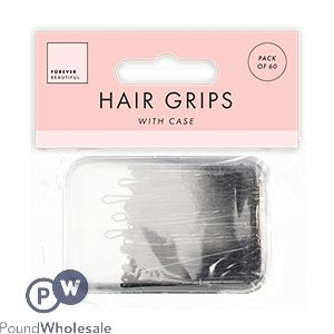 Forever Beautiful Hair Grips with Case 60 Pack