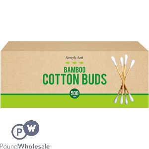 Simply Soft Biodegradable Bamboo Cotton Buds 500 Pack