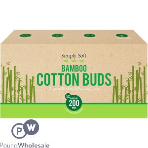 Simply Soft Biodegradable Bamboo Cotton Buds 5 X 200 Pack