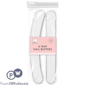 Forever Beautiful White 6-way Nail Buffer 2 Pack