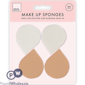 Forever Beautiful Teardrop Makeup Sponges 4 Pack