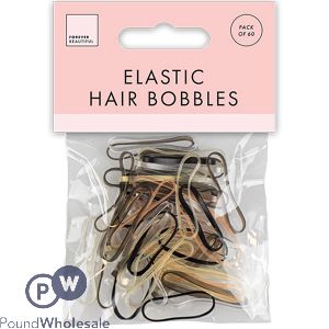 Forever Beautiful Mixed Stretched Elastic Hair Bobbles 60 Pack