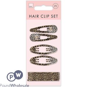 Forever Beautiful Leopard Print Hair Clip Set 10 Pack