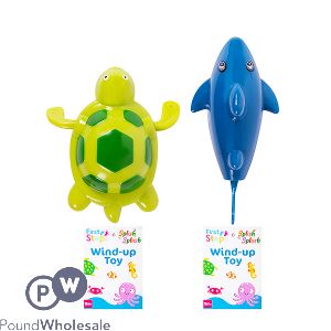 First Steps Assorted Turtle & Shark Wind-up Bath Toy