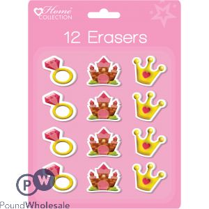 Princess Design 12 Erasers