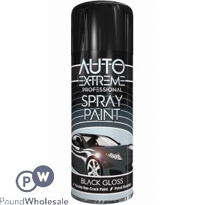 Auto Extreme Professional Black Gloss Spray Paint 400ml