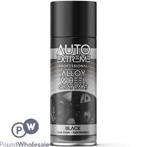 Auto Extreme Professional Black Alloy Wheel Spray Paint 400ml