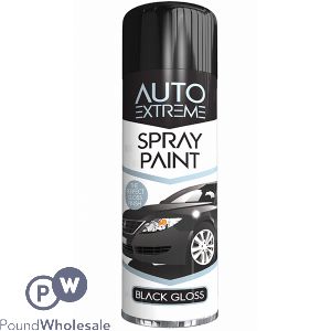 Auto Extreme Automotive Black Gloss Spray Paint 250ml