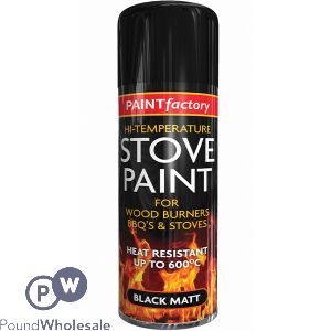 Stove Black High Temp Spray Paint 400ml