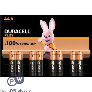 Duracell Plus AA Batteries 8 Pack