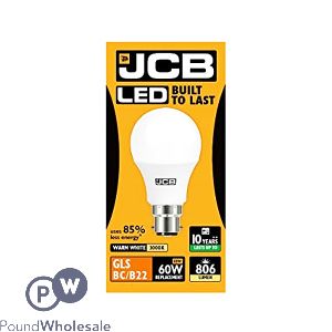 JCB 60W GLS BC/B22 Warm White LED Light Bulb