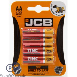 Jcb AA Zinc R6/HP7/UM3 Batteries 4 Pack