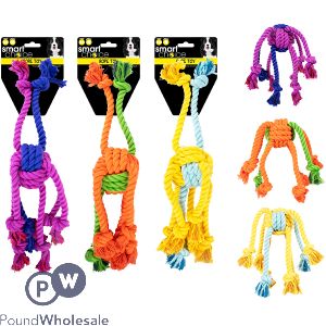 Smart Choice Spider Rope Tug Dog Toy 40cm Assorted Colours