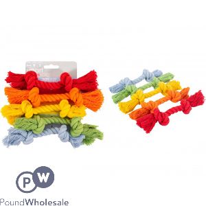 Smart Choice Assorted Colour Small Dog Puppy Rope Tug Toys 5 Pack