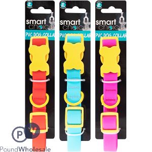 Smart Choice Bright PVC Dog Collar 30cm-50cm Assorted Colours