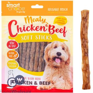 Smart Choice Chicken & Beef Soft Sticks Dog Treats 30 Pack 100g