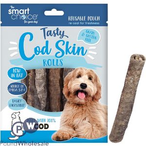 Smart Choice Cod Skin Rolls Dog Treats 100g 8 Pack