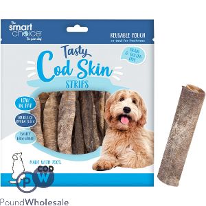 Smart Choice Cod Skin Strips Dog Treats 95g 12 Pack